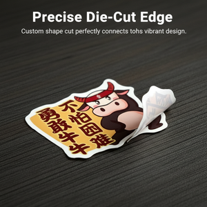 Custom logo stickers, vinyl, PVC, waterproof adhesive, die-cut laptop stickers - Product Image 4