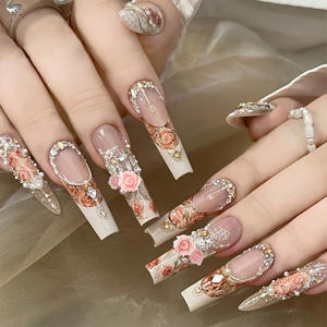 3d Acryl Hars Nail Art Sieraden Diamant Winter Nail Charms Bloemblaadjes Bloemen Strik Candy Rand Bloem Nagel Decoratie - Product Image 6