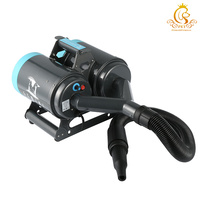 Sèche-cheveux professionnel pour animaux de compagnie EUR PET TD-900CG à double moteur parallèle, puissance de soufflage élevée, avec kit de suspension