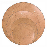 Table pliante ronde en bois pour banquet, mariage, ferme, événement, location, table à manger