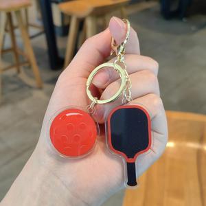 Porte-clés de pickleball sans bords, design mignon et mini, motif personnalisé, cadeau sportif, nouveauté très prisée - Product Image 6