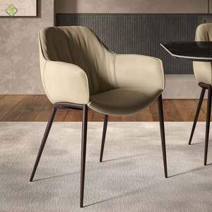 Meubles de salle à manger de luxe Fauteuil à pieds <span class=keywords><strong>en</strong></span> métal <span class=keywords><strong>noir</strong></span> <span class=keywords><strong>Chaise</strong></span> de salle à manger moderne à bras rembourré <span class=keywords><strong>en</strong></span> velours - Product Image 3