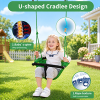 ROPECUBE Balançoire pour tout-petits et balançoire 2-en-1 pour bébé - Siège de balançoire à corde réglable pour enfants |    Balançoire de jardin durable pour bébés et tout-petits