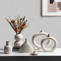Нордические современные минималистичные домашние украшения, ваза для бутонов, декоративные украшения, керамические вазы для цветов