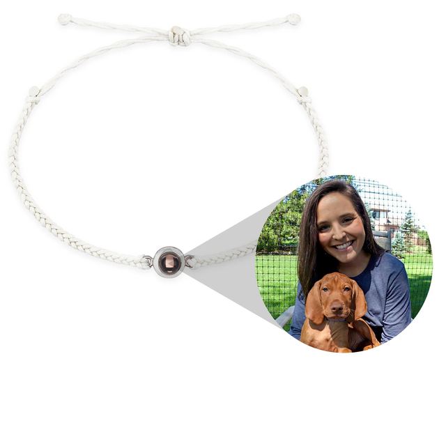 Projection Photo Bracelet in Gold Silver Rose Gold Personalized Stainless Steel Custom Family Couples Pet Photo Bracelets