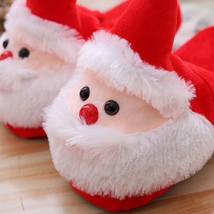 Wholesale Cartoon Christmas Man Santa Claus Cotton Shoes <b>Slippers</b> Custom Plush Home Shoes Gifts Winter for Women - Product Image 2