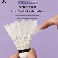 Volants de badminton hybrides en plumes d'oie de classe A avec tête en liège sandwich – Durables, légers et professionnels pour l'extérieur
