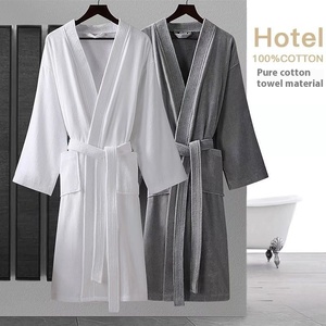 <span class=keywords><strong>Accappatoio</strong></span> in puro <span class=keywords><strong>cotone</strong></span> autunno inverno Hotel con Logo ricamato in <span class=keywords><strong>cotone</strong></span> <span class=keywords><strong>100</strong></span>% camicia da notte da <span class=keywords><strong>uomo</strong></span> <span class=keywords><strong>accappatoio</strong></span> - Product Image 2