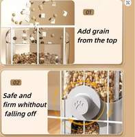 Distributeur automatique portable de nourriture et d'eau pour animaux de compagnie, grande capacité, moderne, suspendu, en plastique solide, pour chiens, utilisation intérieure