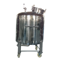 Réservoir de stockage vertical en acier inoxydable avec mélangeur, équipement de stockage de liquides industriel