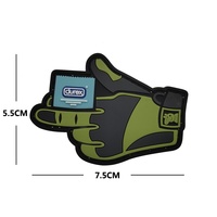 Patch en PVC gaufré 3D prêt à l'emploi avec fixation auto-agrippante, brassard tactique moral, imperméable, sans lavage, motif floral pour