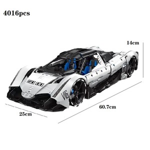 EN STOCK T5052 Jouets DIY pour garçons, coffret cadeau <span class=keywords><strong>de</strong></span> Noël, MOC Voiture <span class=keywords><strong>de</strong></span> sport technique Devels Sixteen V16, blocs <span class=keywords><strong>de</strong></span> construction, briques, modèle 42143 - Product Image 2