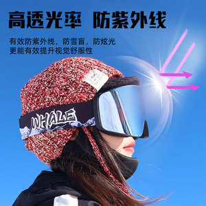 Masque de ski en forme de baleine, polarisé, double couche, anti-buée, protection UV pour adultes, sports de neige en plein air, fabriqué à Shenzhen, matériau PC - Product Image 3