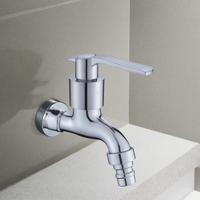 Articles sanitaires Robinet d'eau d'extérieur à montage mural avec poignée en plastique Robinets d'eau à poignée unique Accessoires de salle de bains