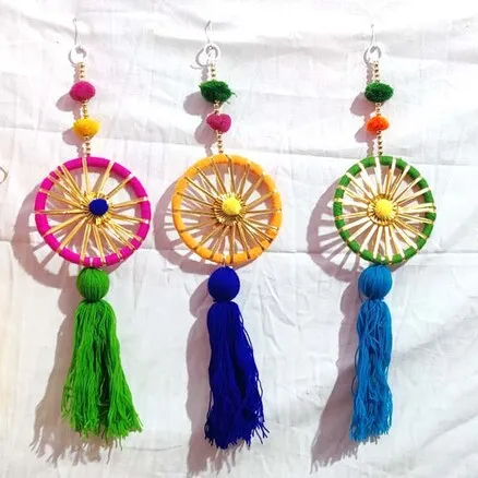 Indian Home Decoration Wedding Colorful Hanging Floral Wedding Items Beautiful Unique Dream Catchers Welcome Wall Hanging Doo