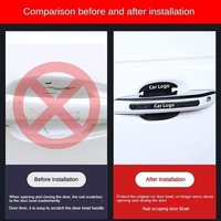 Autocollant de protection pour poignée de porte et rétroviseur de voiture DM avec adhésif 3M4229P, modèle en fibre de carbone DM12101, accessoires automobiles