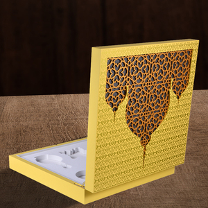 Ramadan ออกแบบใหม่หรูหราไม้ช็อกโกแลตบรรจุภัณฑ์กระดาษของขวัญ Eid Adha กล่องสําหรับมุสลิม Eid Mubarak - Product Image 4