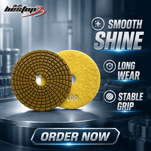 Premium Kalite Bestop 4 İnç Spiral Sarı Reçine Taş Parlatma Pedi - Product Image 5