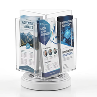 Support mural en acrylique transparent pour prospectus, présentoir multi-niveaux pour brochures, idéal pour banques, hôtels et commerces de détail