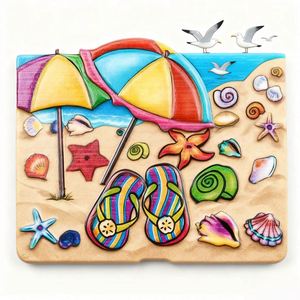 Imán de Resina Personalizado para Refrigerador, Recuerdo de Viaje Hecho a Mano con Diseño de Paisaje Rural - Product Image 1