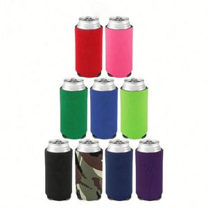 Custom Logo Can Cooler Neoprene Sublimation Blank Screen Printing 12oz Standard <b>Slim</b> Beer Bottle Can Cooler Sleeve - Product Image 1