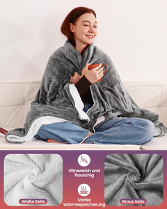 4 giờ khăn choàng nóng cơ thể Chăn điện 6 mức nhiệt độ máy có thể giặt thiết bị nhiệt - Product Image 4