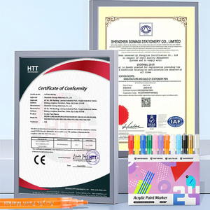 Tốt Nhất Người Bán Acrylic Màu Sơn Set 12 24 Vĩnh Viễn Nước Dựa Mực Màu Acrylic Sơn Bút Đánh Dấu - Product Image 6