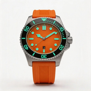 Reloj de Pulsera de Caucho FKM Personalizado OEM, Reloj Mecánico Automático SW200-1, Reloj de Titanio para Buceo, Resistente al Agua 20 BAR, Lujoso con Luminosidad BGW9 - Product Image 3