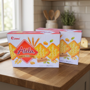 Biscuits croustillants au fromage Libra Atela 204G, saveur salée, origine Vietnam, durée de conservation 12 mois, ODM OEM, échantillon gratuit - Product Image 1