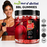 OEM AegleWell BBL Gooey Gummies 3000mg Ingrédients végétaux actifs Formule transparente Lifting et remodelage des fesses