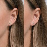 Nuevos y Modernos Pendientes de Plata de Ley 925 con Ojo de la Sabiduría, Pendientes Religiosos con Moissanita de 3mm para Hombres y Mujeres, Regalo para Fiestas