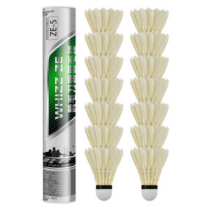 Whizz Vente Chaude Durable Stable Mouche Blanc <span class=keywords><strong>Plume</strong></span> D'oie <span class=keywords><strong>Volant</strong></span> <span class=keywords><strong>Badminton</strong></span> - Product Image 1