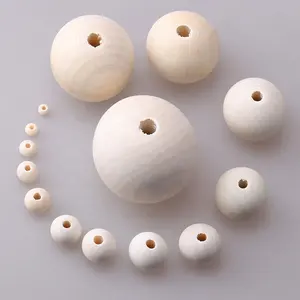 Diy Jewelry Bracelet Necklace Making Wood Log Color Round Beads Beaded Loose 6-50 mm round Bead