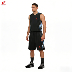 专业风格男式篮球球衣短裤全定制高中大学队队服热升华设计工厂OEM ODM服务 - Product Image 4