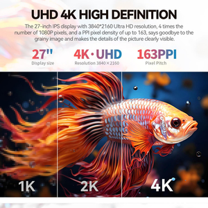 Monitor LCD sin Marco de 27 Pulgadas 4K UHD (3840x2160) con HDR y Frecuencia de Actualización de 165Hz para Uso en Escritorio Empresarial, Monitor Panorámico 19 I - Product Image 6
