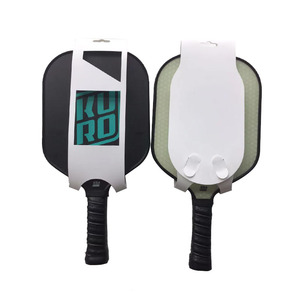 Pickleball Paddle Fold Over dangle Tags carte da esposizione in PP bianco per racchette da Pickleball Display Pickleball Racquet Hung Cards - Product Image 2