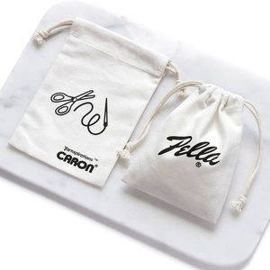 Pochette cadeau en toile de coton avec logo personnalisé Pandasew, sac à poussière en coton avec cordon de serrage, pochette à bijoux - Product Image 2