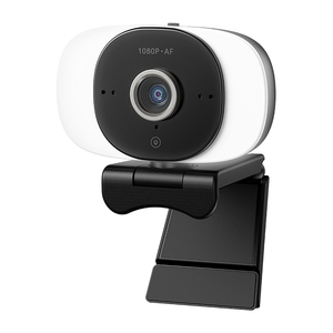 Caméra Web USB2.0 1080p CMOS 72,5° grand angle avec anneau lumineux, 60fps AF, luminosité réglable sur 3 niveaux, pour ordinateur portable, appels Skype/<span class=keywords><strong>Facebook</strong></span> - Product Image 2