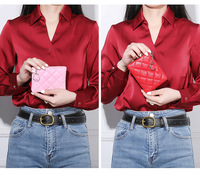 Grosir Wanita Merek Desainer Dompet Koin Mini Gantungan Kunci Wanita Dompet Antik Mewah PU Kulit Kantong Kunci