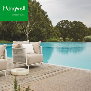 Divano <span class=keywords><strong>da</strong></span> Giardino in Alluminio Moderno di Lusso per Hotel, Resistente Intreccio in Corda, Arredamento <span class=keywords><strong>da</strong></span> <span class=keywords><strong>Esterno</strong></span> per Patio e Soggiorno, Direttamente dalla Fabbrica - Product Image 6
