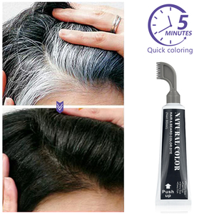 Mokeru Shampooing Tonifiant Bio Naturel pour <span class=keywords><strong>Cheveux</strong></span> Noirs – Couvre à 100% les <span class=keywords><strong>Cheveux</strong></span> Gris et Blancs – Teinture Noire Instantanée avec Brosse – Sans Dommage - Product Image 4