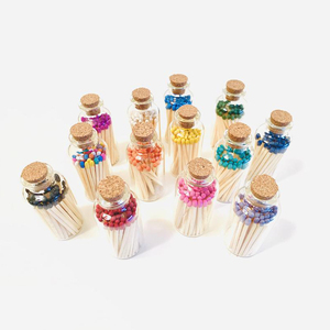 Cadeau de Noël : Bouteilles d'allumettes en verre personnalisées avec surligneur de sécurité, allumettes écologiques colorées pour fêtes et décoration intérieure - Product Image 6