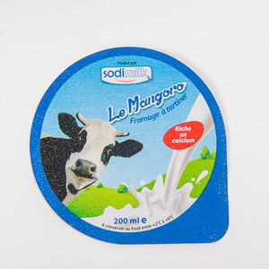 Tùy Chỉnh In Ấn Die Cut 95mm96mm AL + PP Keo/PP Dễ Dàng Để Xé Phim Nổi Nhôm Foil Sữa Chua Cốc Nhựa Niêm Phong Phim Nắp - Product Image 4