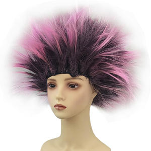 Coloré Fluffy Quirky Halloween Perruque <span class=keywords><strong>Prix</strong></span> Usine Updo Prop Chapeaux pour Carnaval Événements et Fêtes - Product Image 5