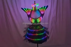 Cosplay futurista, ropa iluminada para mujer, espectáculo luminoso, fiesta, baile, Rave, Robot, Gogo, bailarina, ropa elegante - Product Image 5