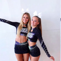 Uniforme de Porristas Personalizado con Logotipo a Color, Trajes para Entrenamiento, Partidos y Actuaciones Escolares o Universitarias