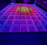UNOXINE-Carrelage de piste de danse à LED inductives interactives 12*12 avec éclairage 3D à télécommande en continu pour événements de mariage