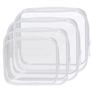 Custom Printed Transparent PVC Makeup <b>Bag</b> | Colorful Clear <b>Vinyl</b> Cosmetic Pouch with Zipper - Product Image 1