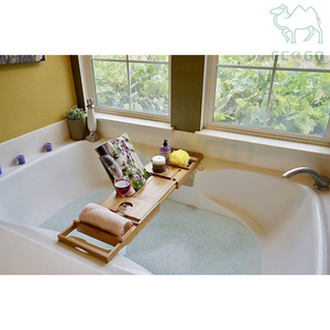 Le plateau de baignoire durable combine le chariot de baignoire en bambou pour la relaxation et le plateau de lit - Product Image 5