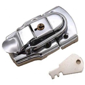 5 pezzi di alta qualità Chrome serratura a levetta con chiave in metallo fibbia per cassetta degli attrezzi valigia strumento <span class=keywords><strong>Hardware</strong></span> - Product Image 1